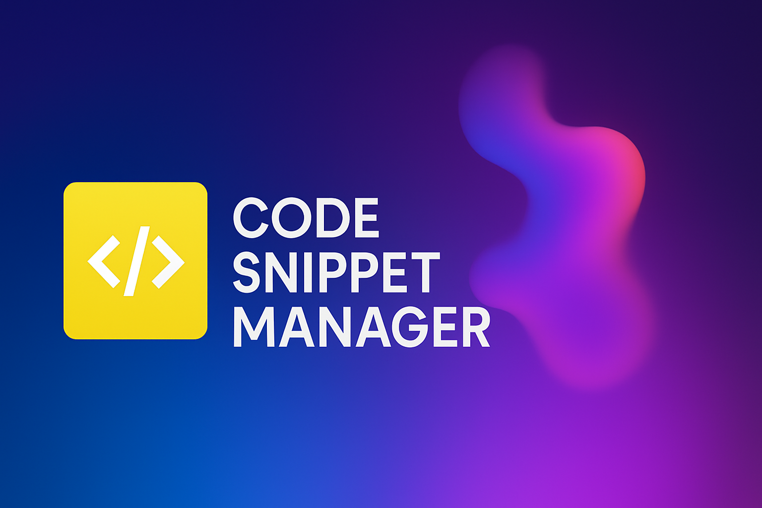 Code Snippet Manager | Codewithajoydas